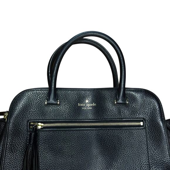 Kate Spade New York Chester Street Kalen Black Pebble Leather Medium Satchel - Picture 3 of 7